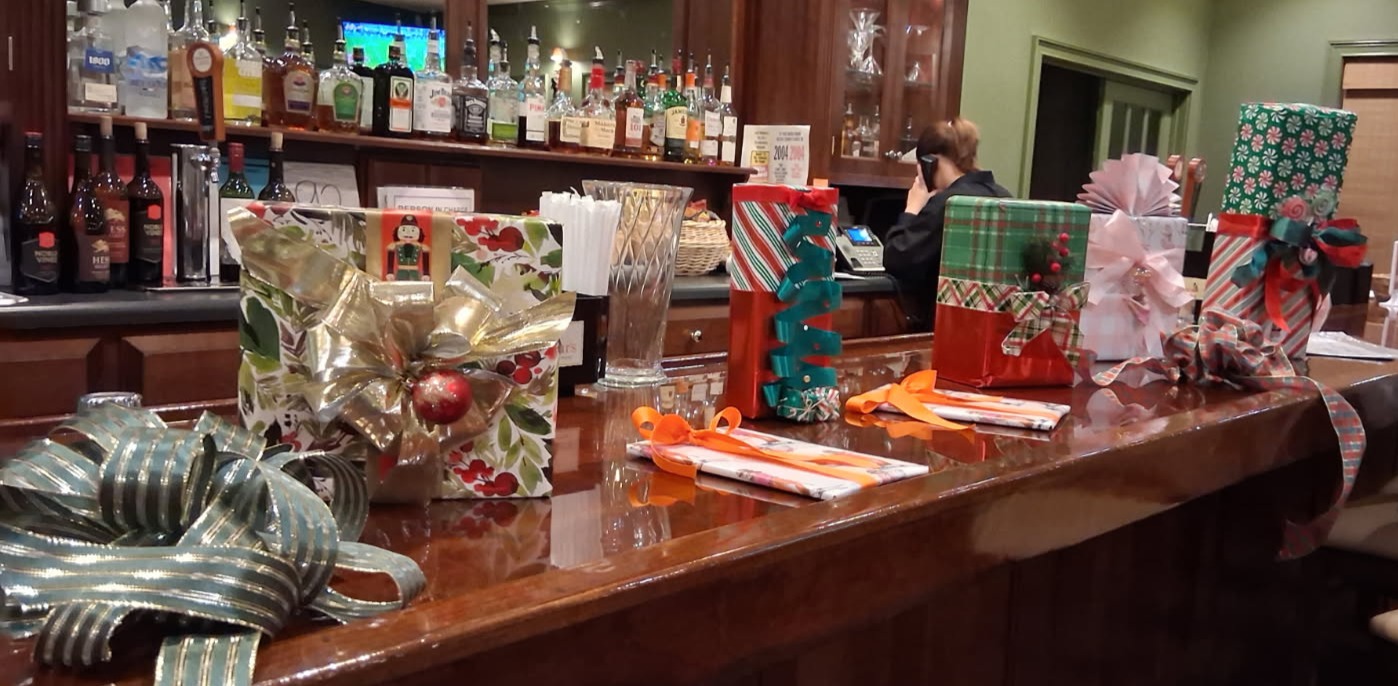 Anne provided a wide array of wrapped presents