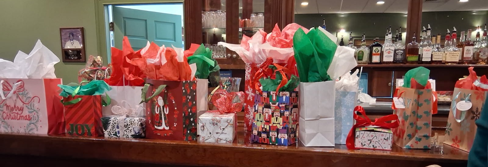 Colorful array of ornaments ready to exchange