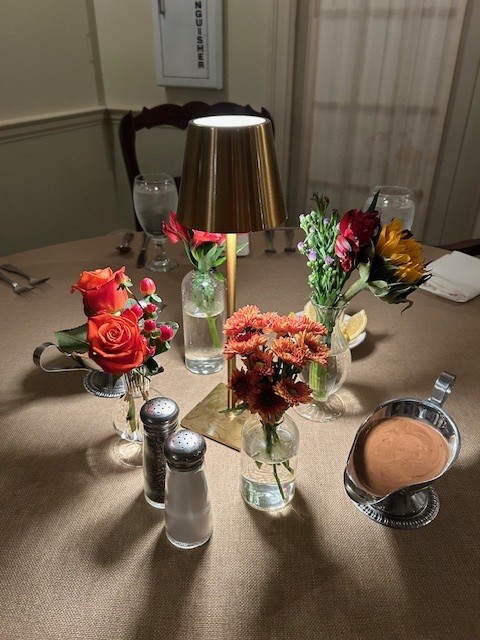 The tables were beautifully decorated by Michelle Beaty