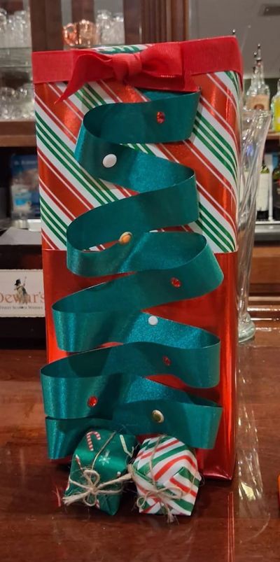 The Christmas Tree wrapped package was a hit.